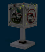 Dalber Kinder Tischlampe Nachttischlampe Piraten The Pirates Tiere, Grau, 14 x 14 x 29 cm