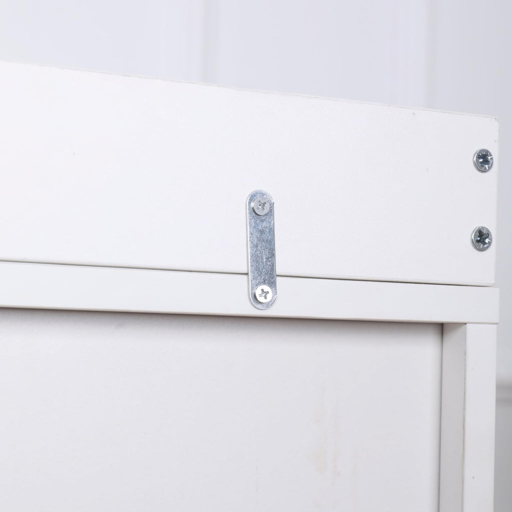 ecomi Wickelkommode Wickeltisch Baby Kommode aus Holz mit Wickelaufsatz, 3 Schubladen, 1 Tür, 100 cm Höhe in Weiß, Wickeltisch 113x100 cm Griffe verchromt