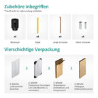EMKE Badheizkörper Flach 762x400 mm, Handtuchheizkörper mit Seitenanschluss, Effizienter Handtuchwärmer Handtuchtrockner Heizkörper für Bad, Anthrazit, 360W