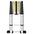 HBTower Teleskopleiter 6,3 m mit Stabilisator, Klappbare Profi-Ausziehleiter aus Aluminium mit Rutschfesten Füßen, Extra Hoch & Stabil, Tragkraft 150 kg, Ideal für Handwerker & Fassadenarbeiten