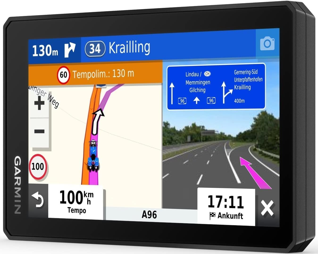 Garmin zūmo XT – wasserdichtes Motorrad-Navi für On-&Offroad mit ultrahellem 5,5“(14 cm) HD-Touchdisplay und vorinstallierter EU-Karte. Mit Adventurous Routing, Satellitenbildern