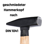 SW-Stahl 50930L Schlosshammer-Set mit Stielschutz 3-teilig I Werkzeughammer aus Hickoryholz I Hammer mit Kopfgewichten 300g - 500g - 800g I Schlosser Hammer Set Werkstatt