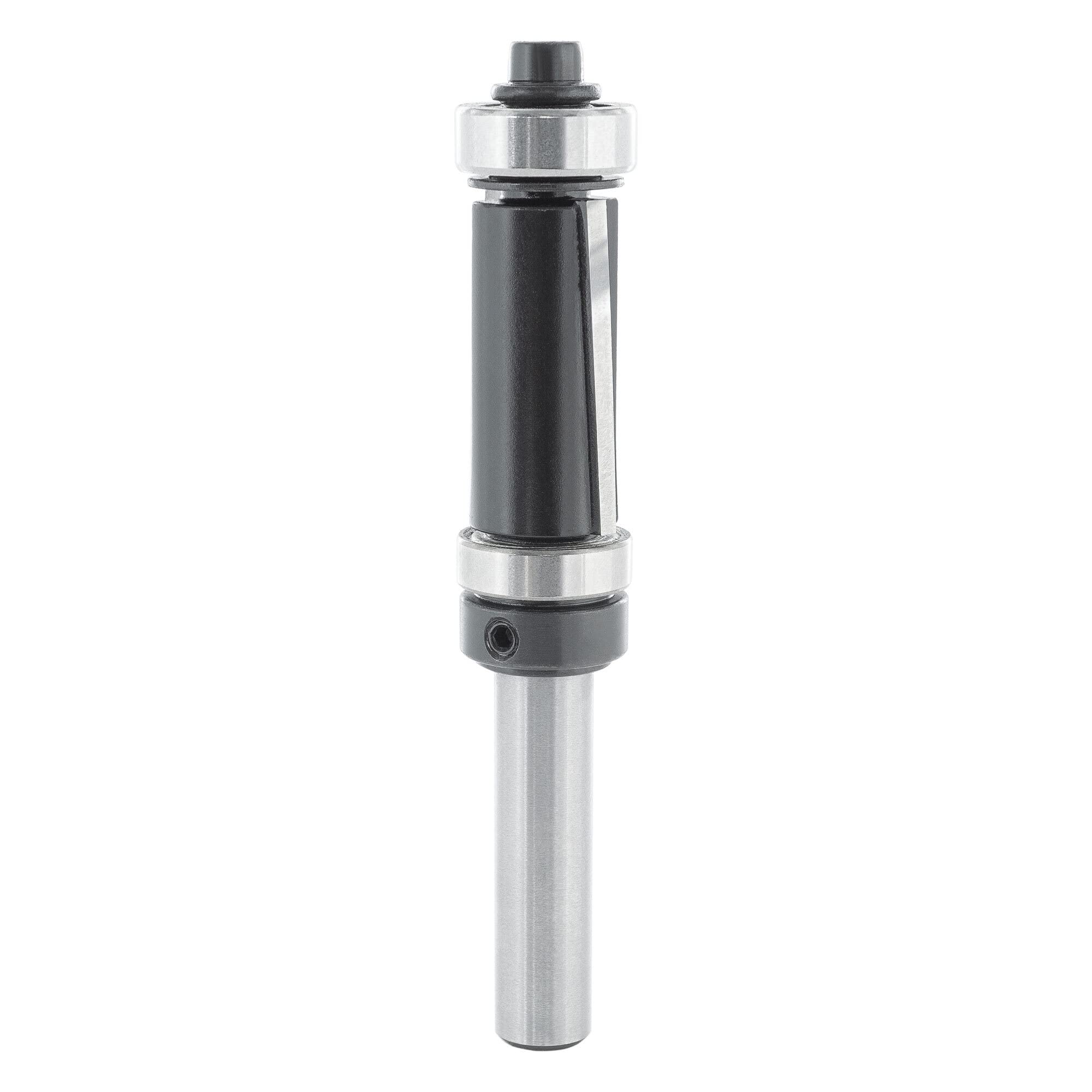 ENT 13471 Bündigfräser mit Achswinkel HW, Schaft (S) 8 mm, Durchmesser (D) 14 mm, NL 25,4 mm, SL 32 mm, mit 2 Kugellager