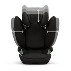 CYBEX Gold Kinder-Autositz Solution G2 Comfort, Ab ca. 3 bis 12 Jahre (100 - 150 cm), Max. 50 kg, Für Autos mit und ohne ISOFIX, Magic Black (Schwarz)