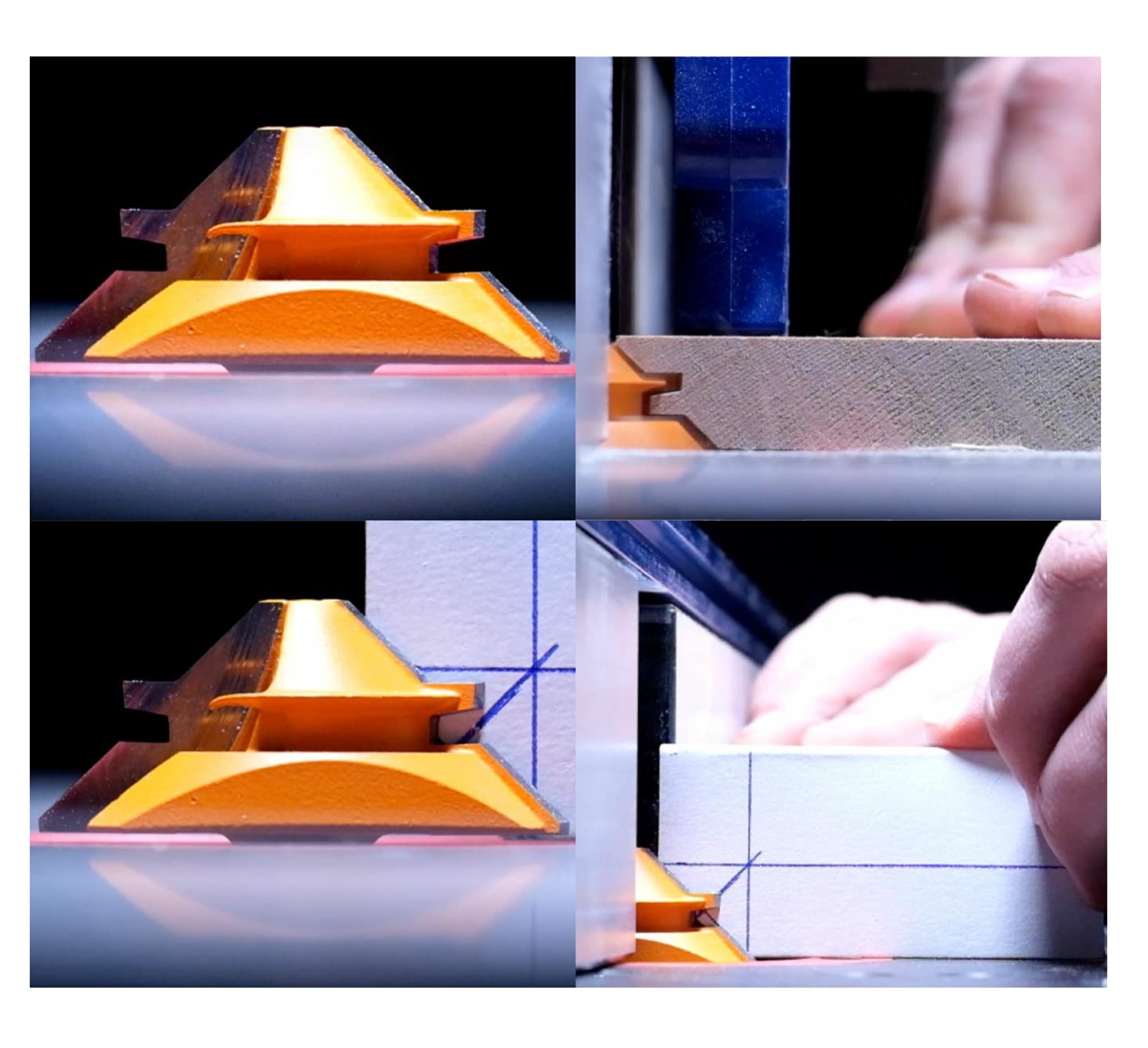 45 Grad Lock Mitre Router Bit, APLUS Holzfräser, Nutfräser + 8 mm Schaft Zungenschaft und Nutfräse Set 3 Zähne in T-Form Cutter aus Holz für Holzarbeiten