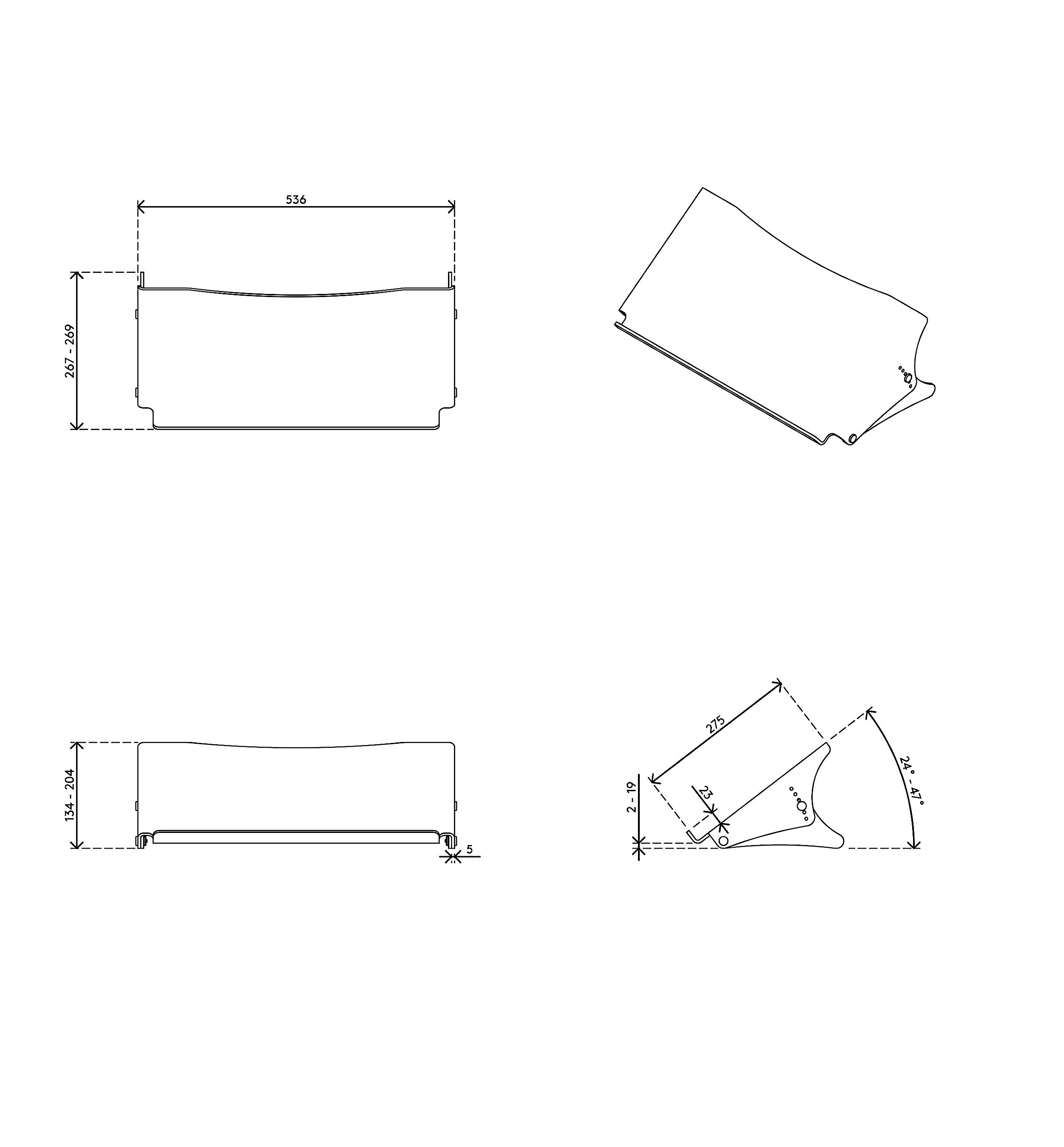 Dataflex Addit ErgoDoc® Dokumentenhalter - Verstellbar 400, Klarer Acryl, Dokumentenhalter auch geeignet für Bücher, Ordner bis A3, Verstellbar, Tragkraft 6kg, Ablagefläche für Tastatur
