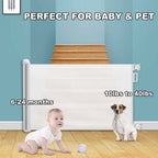 PetHot Treppentor, versenkbares Treppentor für Babys und Haustiere, Babytor oder Hundetor, ausziehbar bis zu 55„ breit, 33“ hoch, einhändige Bedienung, Babytor für Treppen/Türen/Flure/Außenbereich