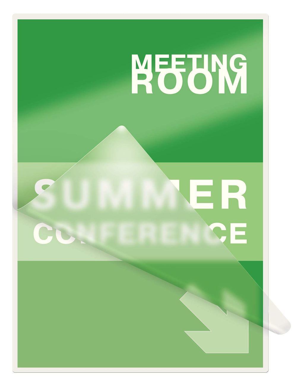 Leitz Selbstklebende Heißlaminierfolien A4 80 mic, für Schilder und Wegweiser, Hochwertige Laminierfolien im 100er Pack, Glänzend, Transparent, 33872