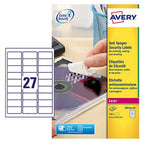 AVERY Zweckform Siegeletiketten Laser 27TV 63,5x29,6mm - Ref L6114-20 (540 Etiketten)