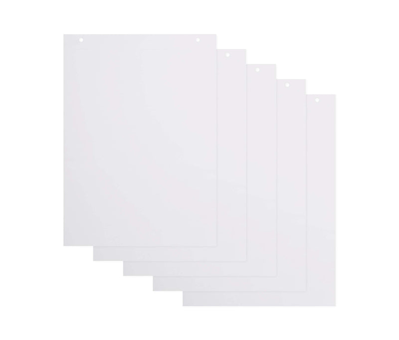 BoardsPlus Blanko Flipchart-Papierblöcke - 5er-Pack A1-Flipchartblöcke, 60 g/m² Papier, 20 Blätter pro Block