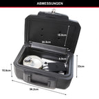 Master Lock Tresor Feuerfest und Wasserdicht mit Schlüssel, Dreifacher Schutz - Flug, Feuer und Flut, 4.9L, 15.6 x 36.2 x 33 cm