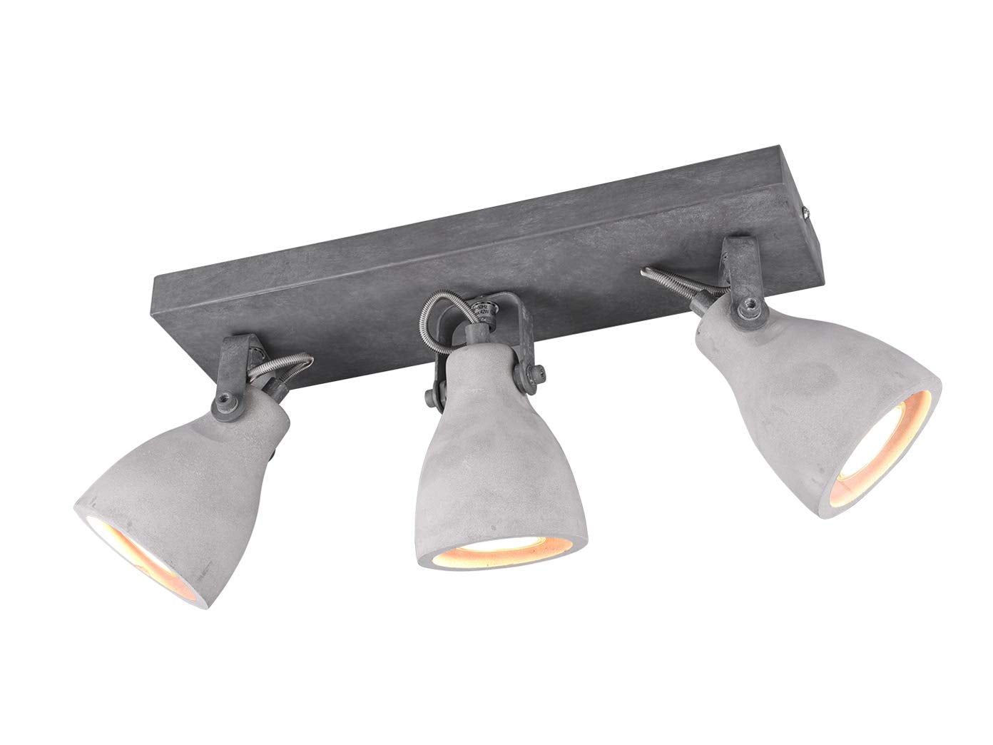 Trio Leuchten Balken Concrete 802500378, Metall, Schirm Beton, 3 x GU10, 10.0 x 35.0 x 18.0 cm