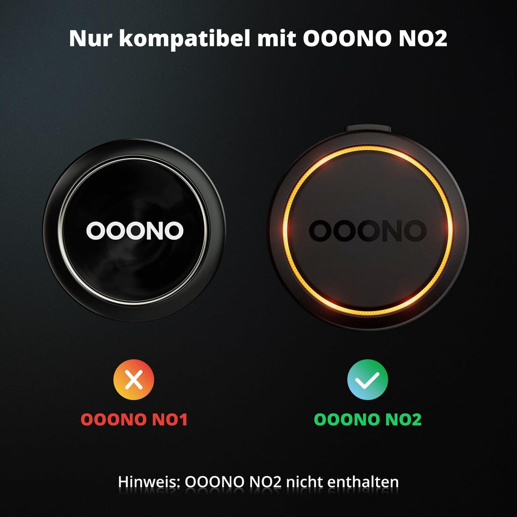 SUPMEGA Magnetische Autohalterung für OOONO CO-Driver NO2, Robuste Metall-Autohalterung mit Eingebauten Magneten, kompatibel mit OOONO NO2 Blitzerwarner