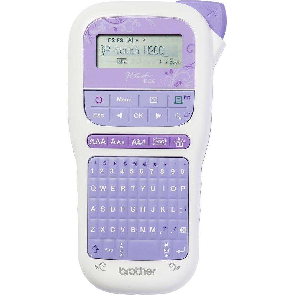 Brother PT-H200 Beschriftungsgerät (für den Bastel- und Dekobedarf, für 3,5 bis 12 mm breite TZe-Schrift- und Textilbänder, 30-999 mm einstellbare Etikettenlänge)