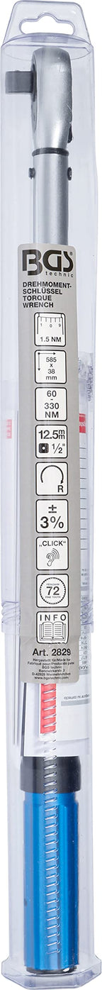 BGS 2829 | Drehmomentschlüssel | Abtrieb Außenvierkant 12,5 mm (1/2") | 60-330 Nm