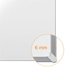 Nobo Magnetisches Emaillle-Whiteboard mit Stiftablage, 900 x 600 mm, Schlanker Zierrahmen, InvisaMount-Montagesystem, Impression Pro, Weiß, 1915395