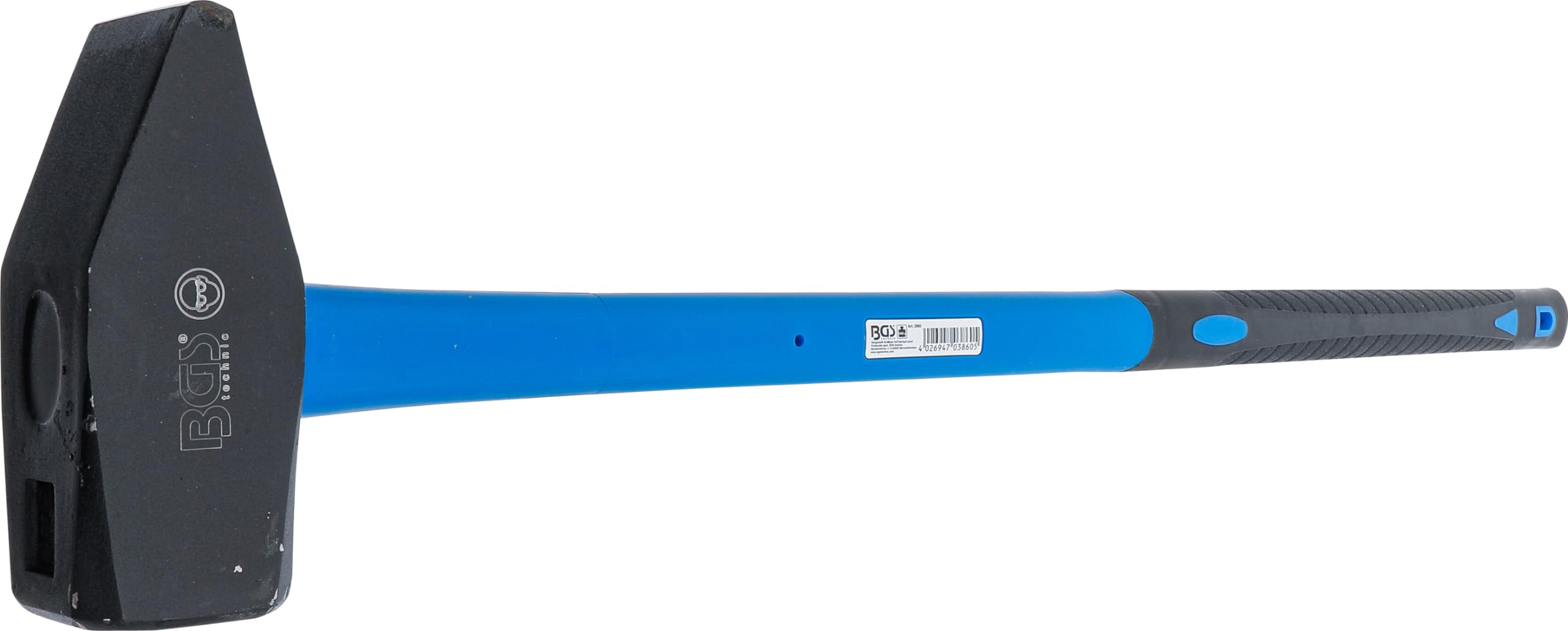 BGS 3860 | Vorschlaghammer | DIN 1042 | Fiberglasstiel | Ø 65 mm | 5000 g | Abbruchhammer