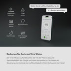 Meaco MeacoDry Arete® Two 12L Luftentfeuchter & HEPA-H13-Luftreiniger, Meaco-WLAN-App, intelligenter Feuchtigkeitsmodus, Wäschemodus, Stromsparmodus, leiser Modus, senkt Feuchtigkeit, 5 Jahre Garantie