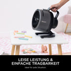 Shark FlexBreeze HydroGo – Leistungsstarker Nebelventilator, Kühlung im Innen- und Außenbereich, Leise und langlebig, Mit und ohne Kabel, Kompakt und Leicht, 5 Geschwindigkeiten, Anthrazit FA050EU