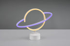 Reality Leuchten LED Tischleuchte Planet R55370101, Kunststoff Weiß, inkl. 1.6 Watt LED