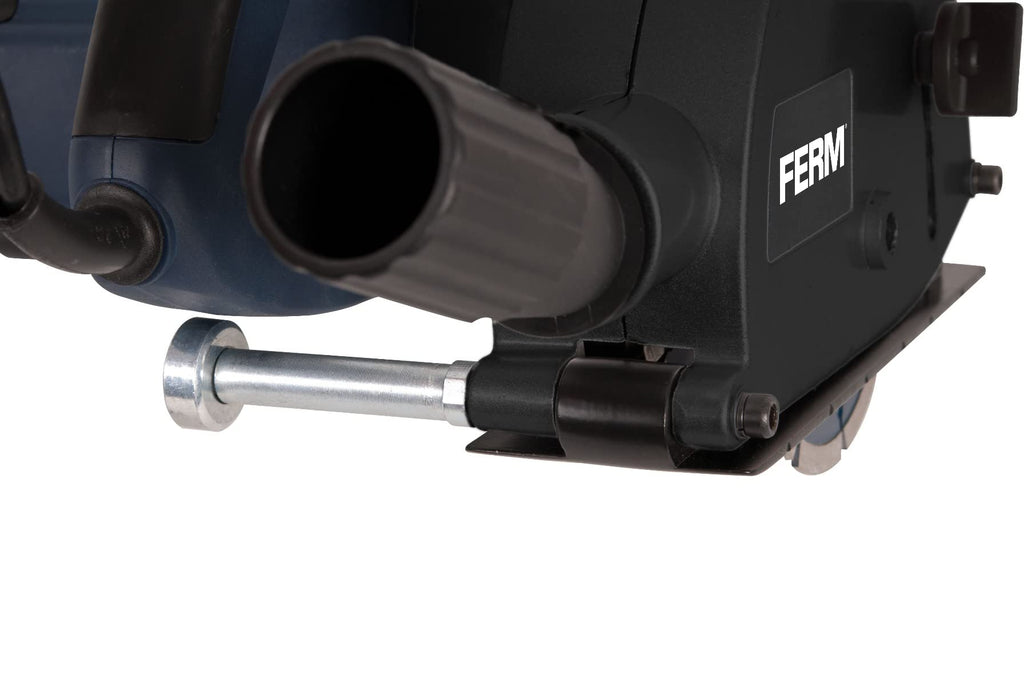 FERM WSM1009 Mauernutfräse Schlitzfräse 1700W - 2 Diamantscheiben 125mm - Laserfürhrung - Staubabsaugungsadapter - Koffer