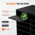 VEVOR Briefablage Schreibtisch Organizer 520 x 305 x 410 mm, 2,3–5,6 cm Einstellbar A4 Stapelbar Quer, Papierablage, Aufbewahrung Schreibtisch Ablagesystem Organisation, Ablage (Schwarz, 2 x 6 Fächer)