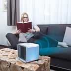 Livington Arctic Air – Das Original aus dem TV - Luftkühler mit Wasserkühlung - Mobiles Klimagerät ohne Abluftschlauch – Luftbefeuchter - Verdunstungskühler - Ventilator klein