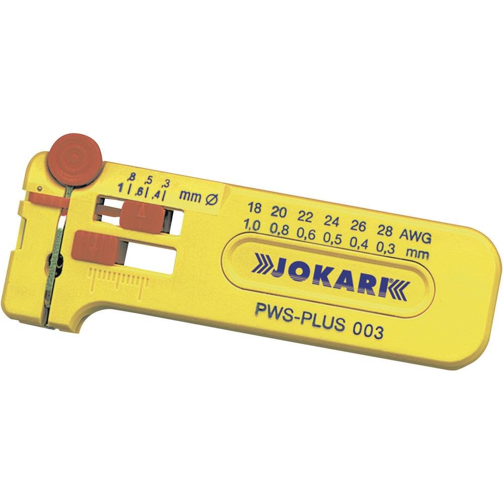 Jokari Mini-Präzisions-Abisolierwerkzeug PWS-Plus 003 zum Entmanteln von Leitern und Litzen AWG 28 bis 18/0,30-1 mm Durchmesser, 1 Stück, 40026
