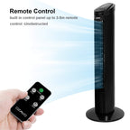 OZAVO Turmventilator, 3 Stufen Ventilator, oszillierend Standventilator, Tower-Ventilator Säulenventilator mit Fernbedienung, 74cm