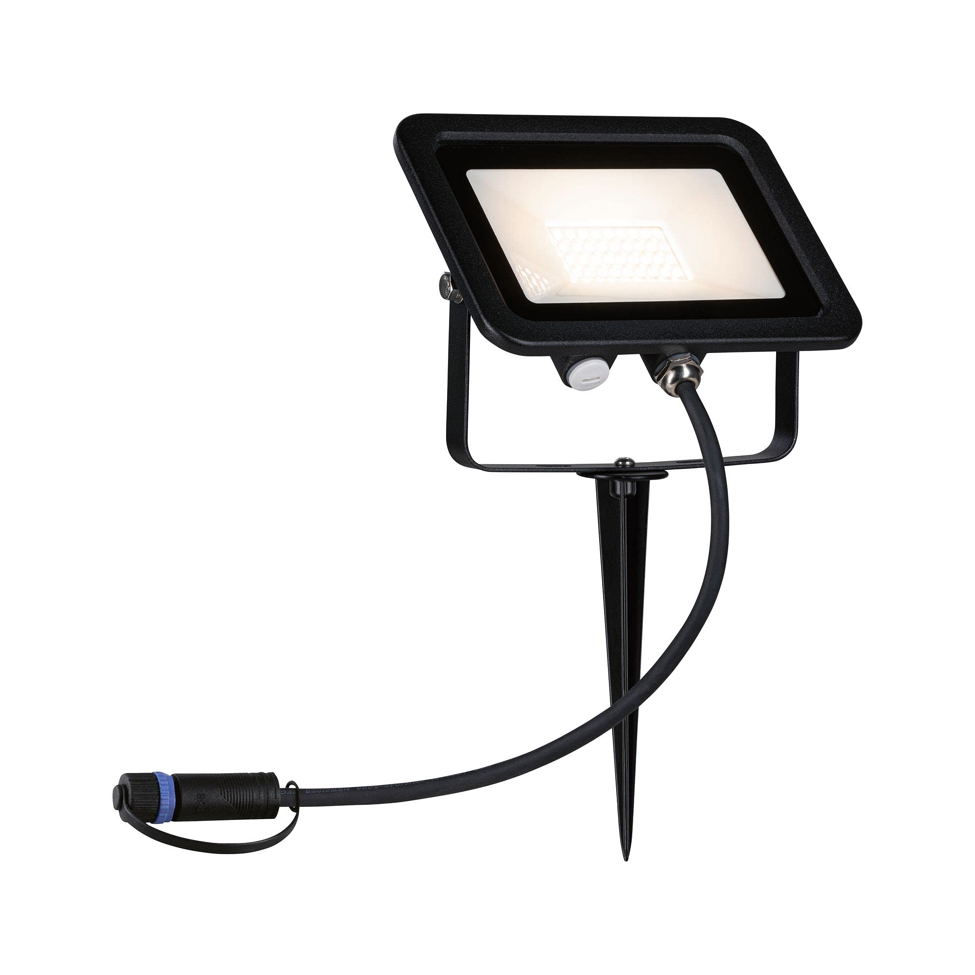 Paulmann 94575 Plug & Shine LED Außenleuchte Gartenstrahler Fluter IP65 Warmweiß incl. 1x15,5 Watt Schwarz Aluminium Spot 3000 K