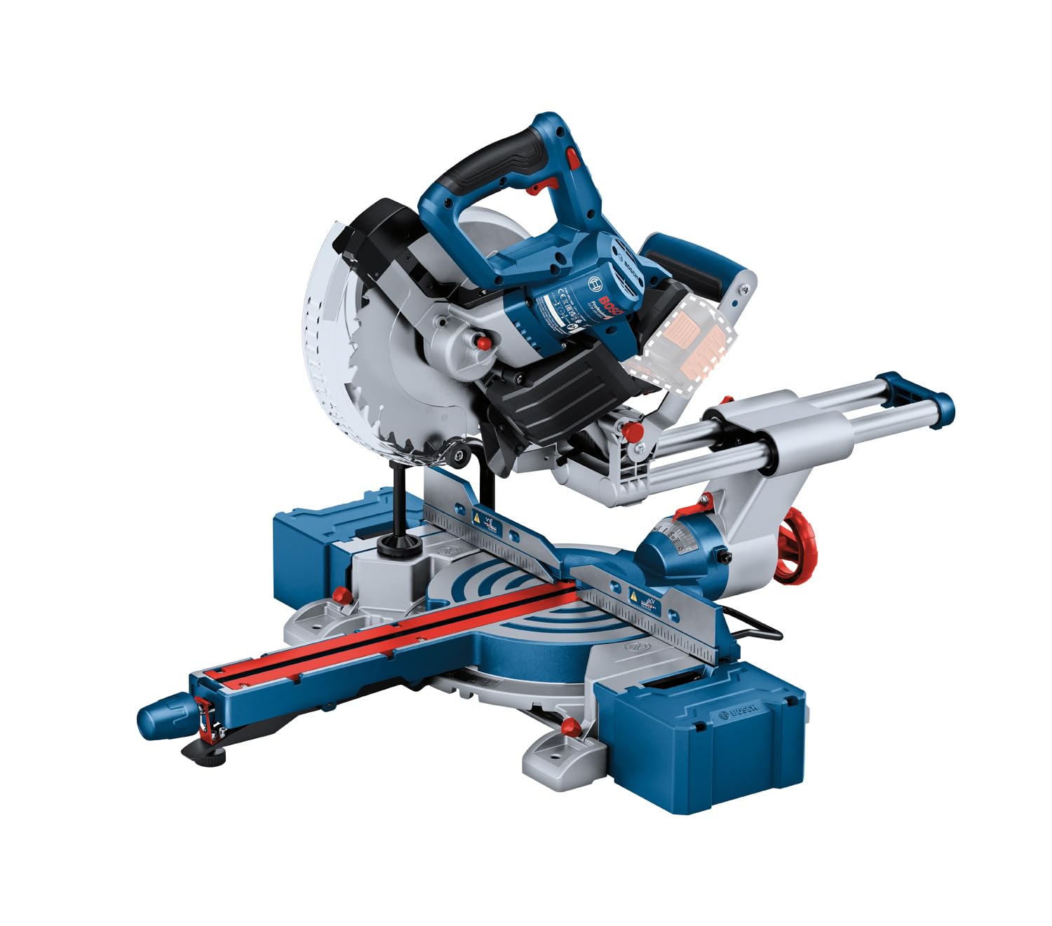 Bosch Professional 18V System BITURBO Akku Kapp- und Gehrungssäge GCM 18V-216 D (inkl. 1x Kreissägeblatt, 2x Werkstückauflage, Staubbeutel, Spannzwinge, ohne Akku/Ladegerät)