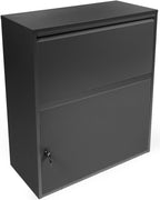 Ondis24 Korona Paketbox Postbox für Pakete, Päckchen, Warensendungen und Briefe mit Paketsafe (Schwarz, XXL 103 cm x 73 cm)