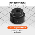 Mophorn 10T Hydraulischer Blechlocher Punch Set hydraulischer Locher Metall Kit Pumpe Lochgräber mit 6 Lochstempel Ram mit 80cm Hochdruckschlauch Knockout Punches Gelb