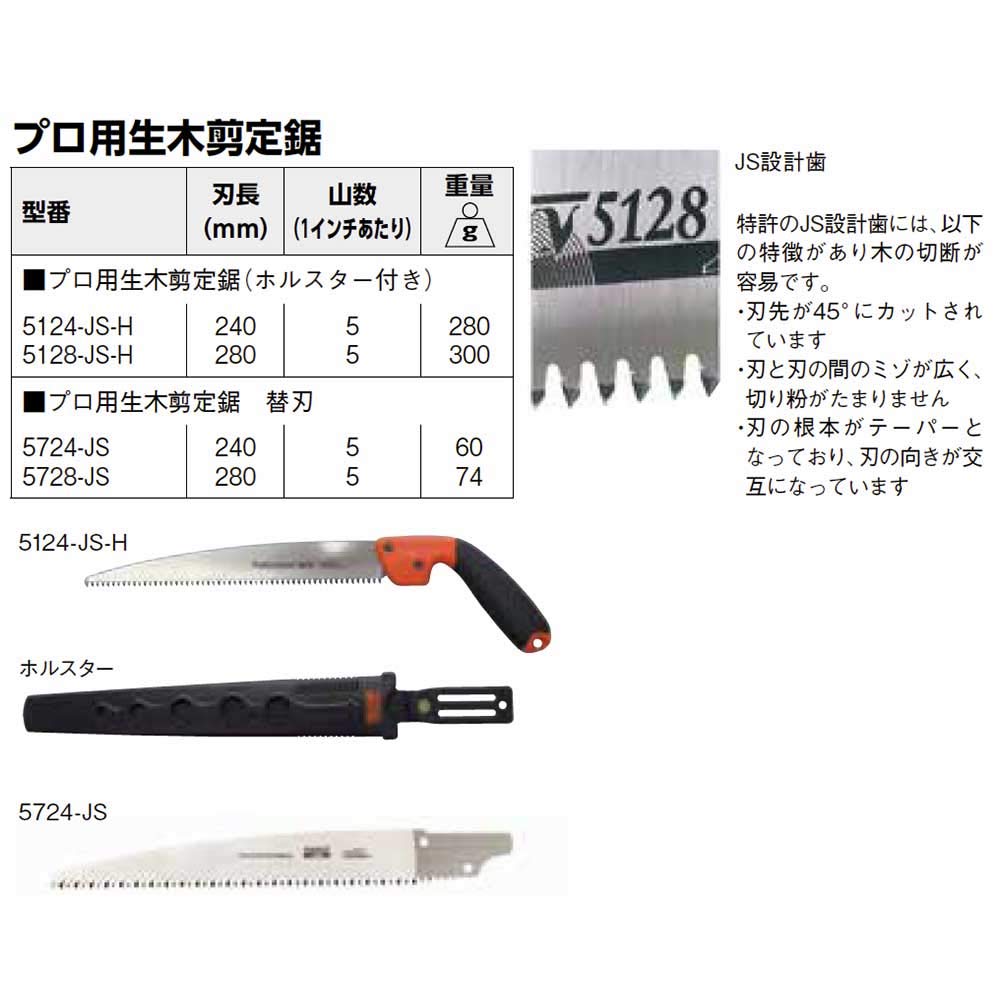 Bahco Astsäge 240 mm Klinge aus Metall, 5 Zähne/Zoll, Packung a 4 Stück