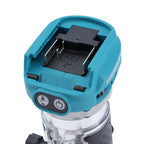 KATSU FIT-BAT 18V/21V Brushless Akku-Oberfräse Holzfräse Kantenfräse mit Trimmer-Basis, 3 Spannzangen 1/4", 6 mm und 8 mm, Ohne Akku und Ladegerät 102770