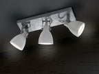 Trio Leuchten Balken Concrete 802500378, Metall, Schirm Beton, 3 x GU10, 10.0 x 35.0 x 18.0 cm