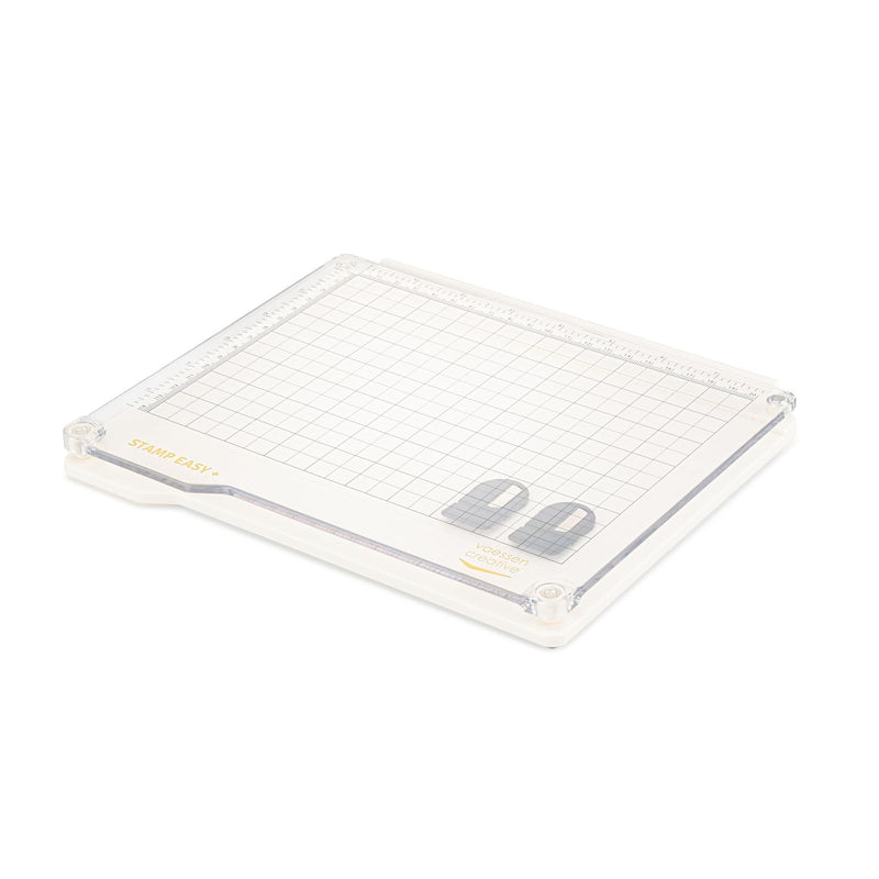 Vaessen Creative Stamp Easy+ Stempel Plattform, Zur genauen Positionierung von Stempeln für Clear Stamp Und Gummistempel, 220x166, Abnehmbare Stempelplatte