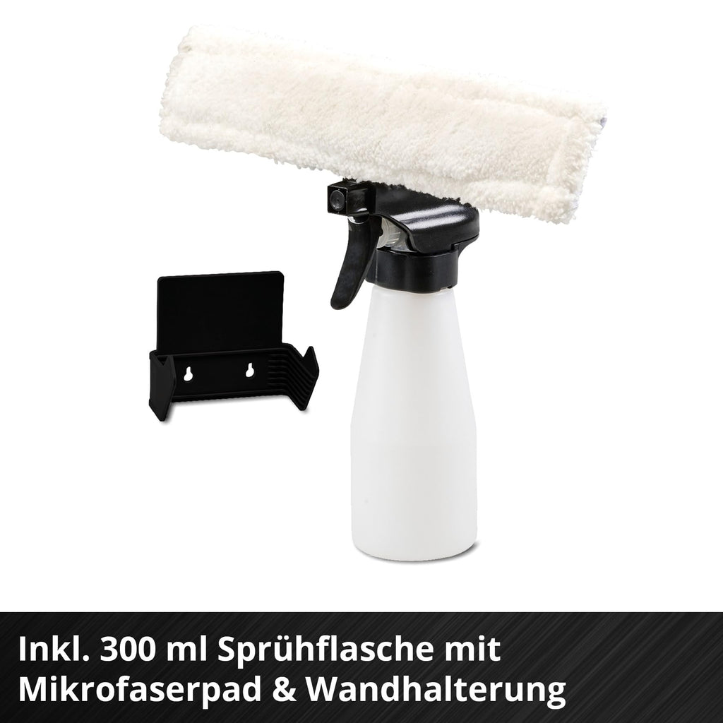Einhell Akku-Fensterreiniger BRILLIANTO Power X-Change (18 V, 28 cm Lange Saugdüse, streifenfreie Reinigung, inkl. Sprühflasche mit Mikrofasertuch, ohne Akku)