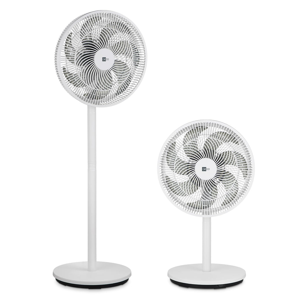 aeco AirX-Flow 100 Standventilator 2-in-1 Stand- & Tischventilator 3 Geschwindigkeitsstufen Höhenverstellbarer Oszillation 85° 55W Kraftvoller 7-Blatt Lüfter Ventilator Luftzirkulation