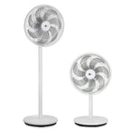 aeco AirX-Flow 100 Standventilator 2-in-1 Stand- & Tischventilator 3 Geschwindigkeitsstufen Höhenverstellbarer Oszillation 85° 55W Kraftvoller 7-Blatt Lüfter Ventilator Luftzirkulation