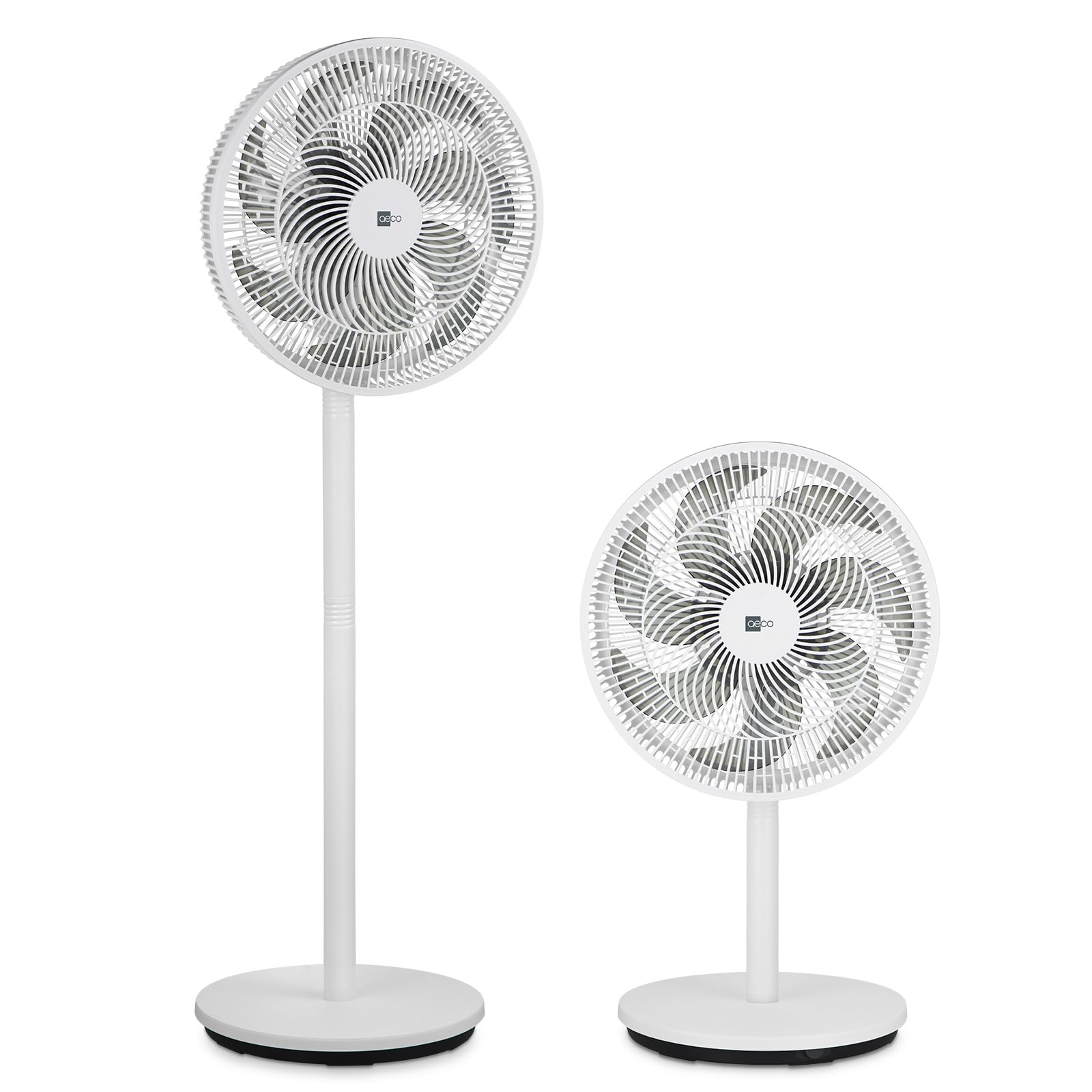 aeco AirX-Flow 100 Standventilator 2-in-1 Stand- & Tischventilator 3 Geschwindigkeitsstufen Höhenverstellbarer Oszillation 85° 55W Kraftvoller 7-Blatt Lüfter Ventilator Luftzirkulation