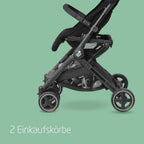 Maxi-Cosi Lara2 Baby Kinderwagen, 0–4 Jahre, 0–22 kg, federleichter, kompakter Buggy, 3 Liegepositionen, flache Liegeposition, klein zusammenklappbar, Schultergurt, Essential Black