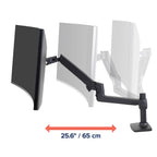 ERGOTRON LX Monitor Halterung in Schwarz, Tischbefestigung – Monitor Arm mit patentierter CF-Technologie für Bildschirme bis 34 Zoll, 3.2–11.3 kg und VESA-Standard