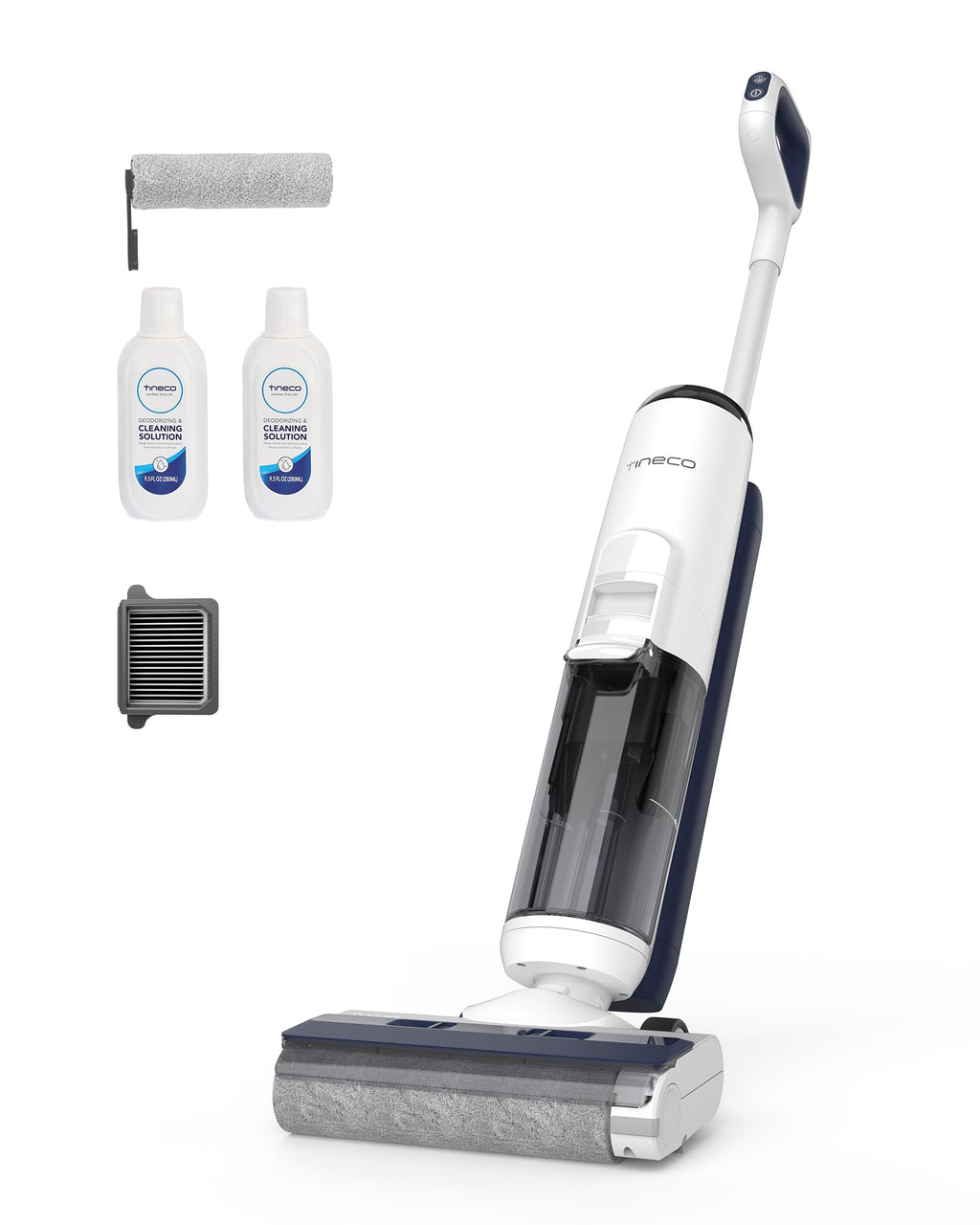 Tineco iFLOOR 5 Breeze Complete Nass Trockensauger, EIN-Schritt-Reinigung für Hartböden, Kantenreinigung <0.5cm, Dreifache Batterielebensdauer, Selbstreinigung, Leichtes Kabelloses Saugwischer, Blau