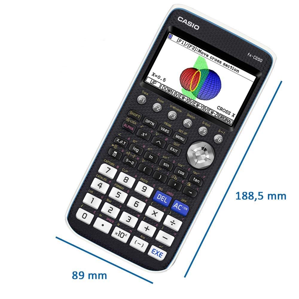 Casio FX-CG50 Grafikrechner mit hochauflösendem Farbdisplay, deutsche Menüführung
