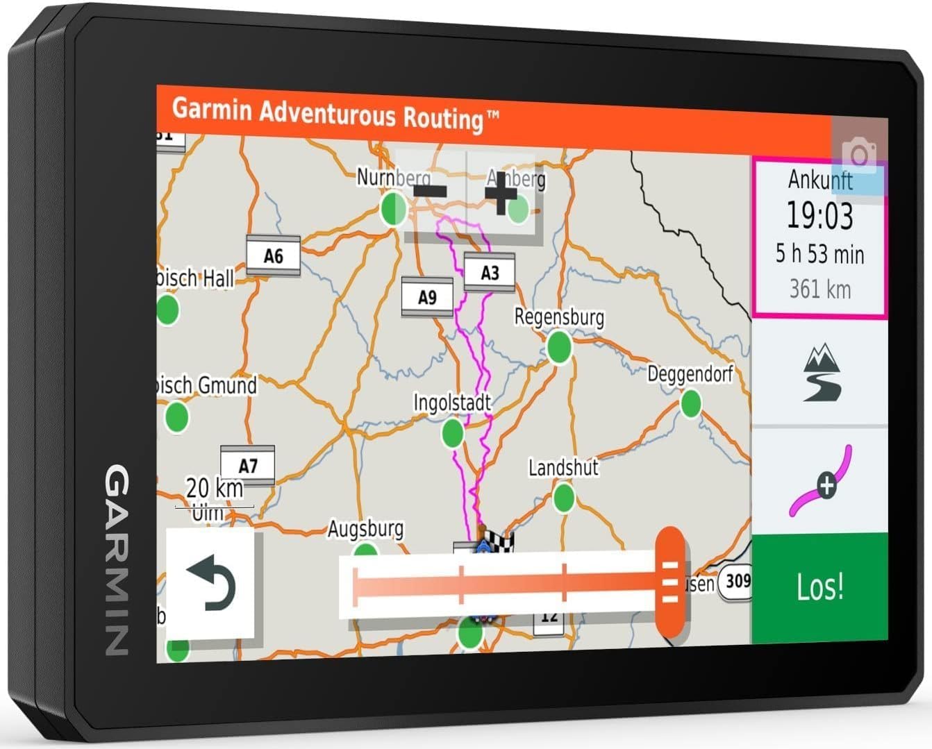 Garmin zūmo XT – wasserdichtes Motorrad-Navi für On-&Offroad mit ultrahellem 5,5“(14 cm) HD-Touchdisplay und vorinstallierter EU-Karte. Mit Adventurous Routing, Satellitenbildern