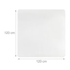Relaxdays Bodenschutzmatte Bürostuhl, 120x120 cm, PVC Bodenunterlage Laminat, Parkett, Fliesen, rutschfest, transparent