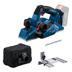 Bosch Professional 18V System Akku Hobel GHO 18V-26 (bürstenloser Motor, inkl. Staubbeutel, Parallelanschlag, 1x Wood Razor Wendemesser, ohne Akku/ Ladegerät)