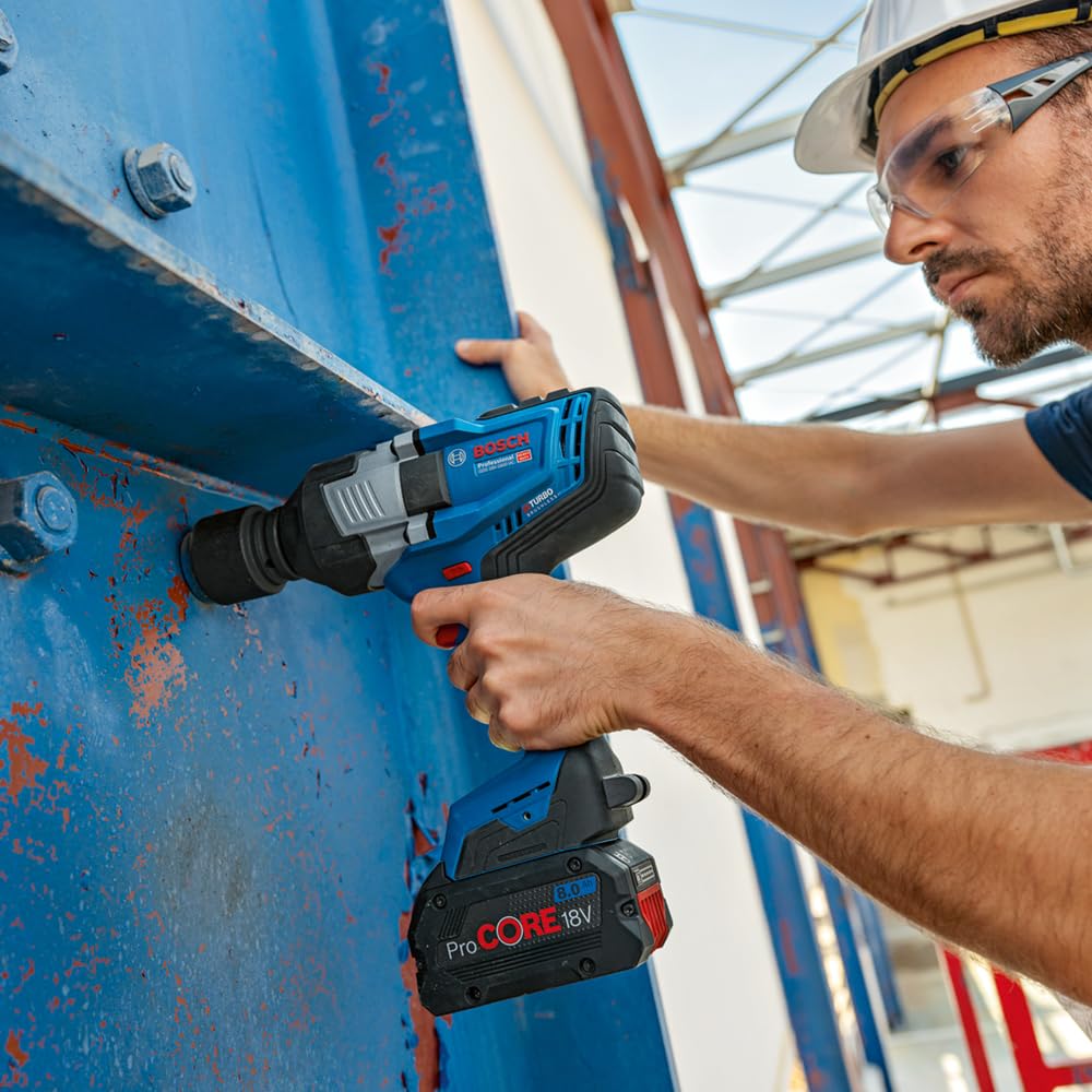 Bosch Professional 18V System BITURBO Akku Drehschlagschrauber GDS 18V-1600 HC (1.600 Nm Anziehmoment und 2.200 Nm Losbrechmoment, inkl. Leiterclip, ohne Akku/ Ladegerät)