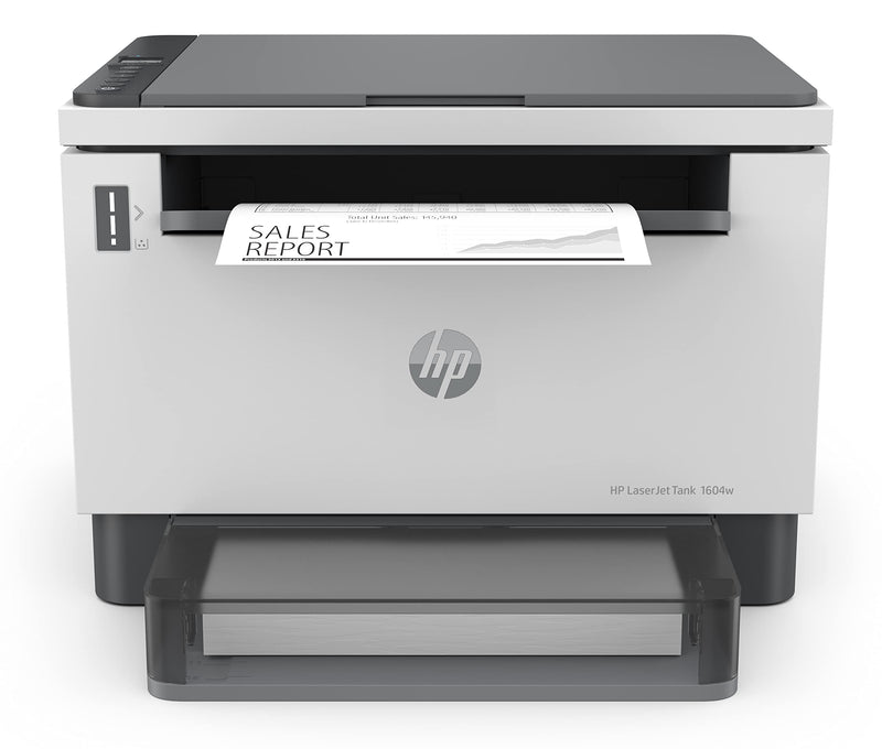 HP LaserJet Tank MFP 1604w Multifunktions-Laserdrucker (Drucker, Scanner, Kopierer) mit Dual-Band-Wi-Fi, BTLE, inklusive Original Toner für bis zu 5000 Seiten, 22 Seiten/Min, 600x600 DPI, weiß